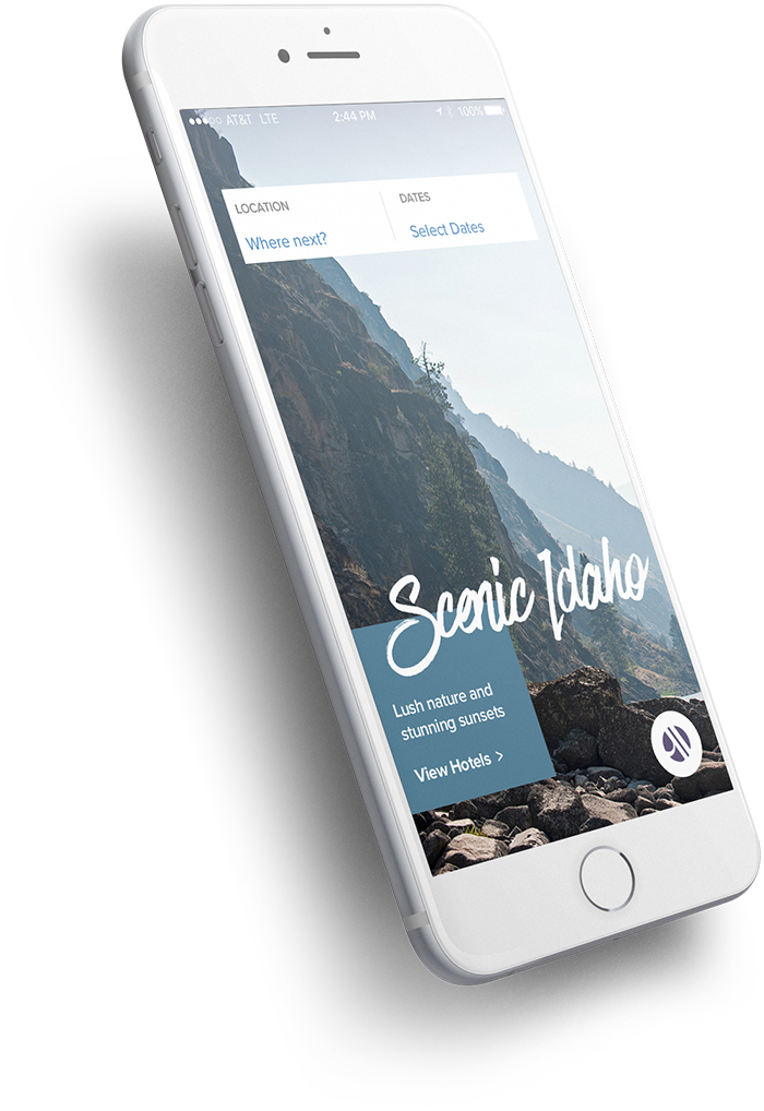 Mobile phone screen featuring Marriott Mobile App