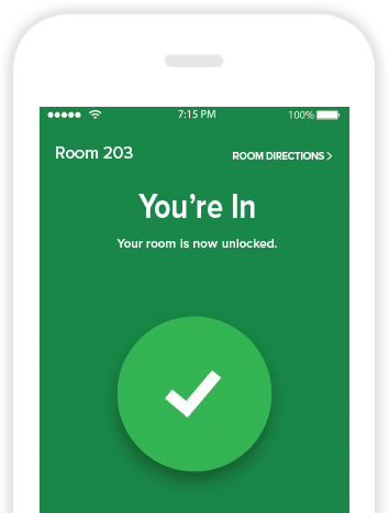 Marriott app door unlock image